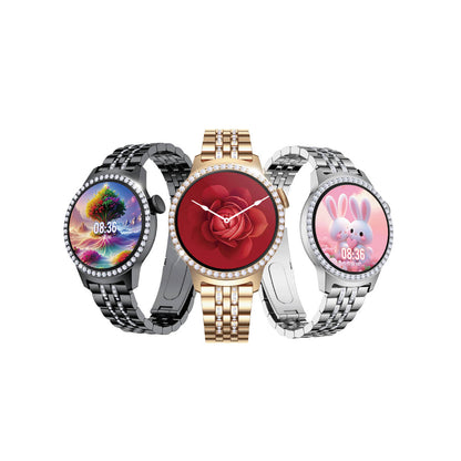 Telzeal Lola 5 Ladies Smartwatch with 2 Strap -black