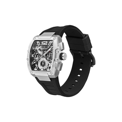 Tornado Xenith Multifuction Men's Black/Silver Dial Multi Function Watch - T23105-SSBB