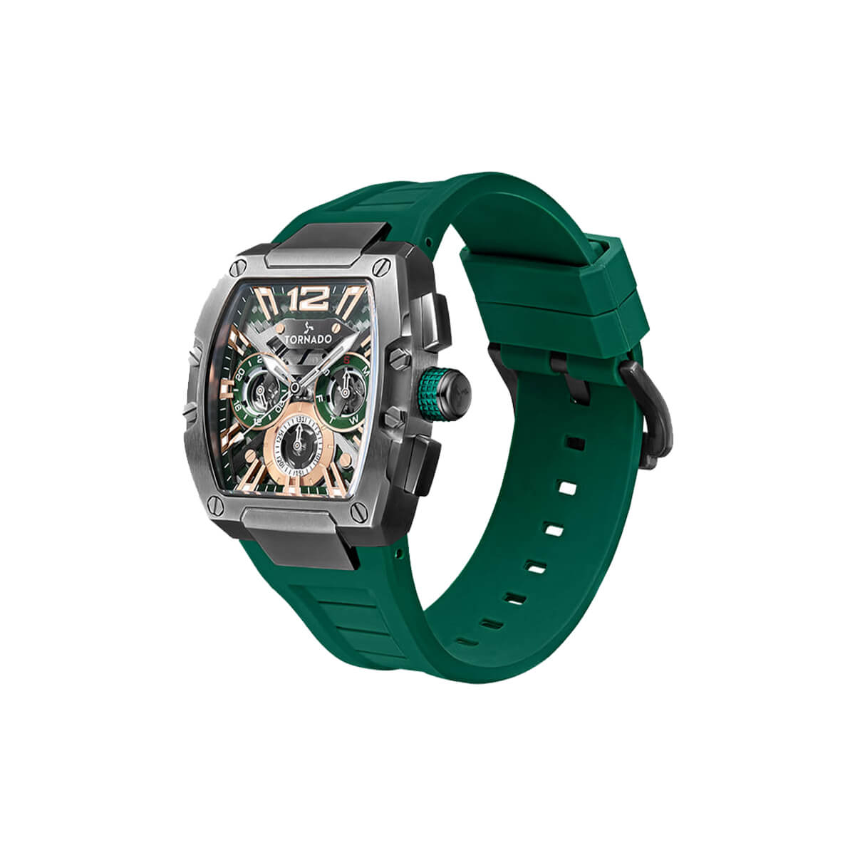 Tornado Xenith Multifuction Men's Green Dial Multi Function Watch - T23105-XSHH