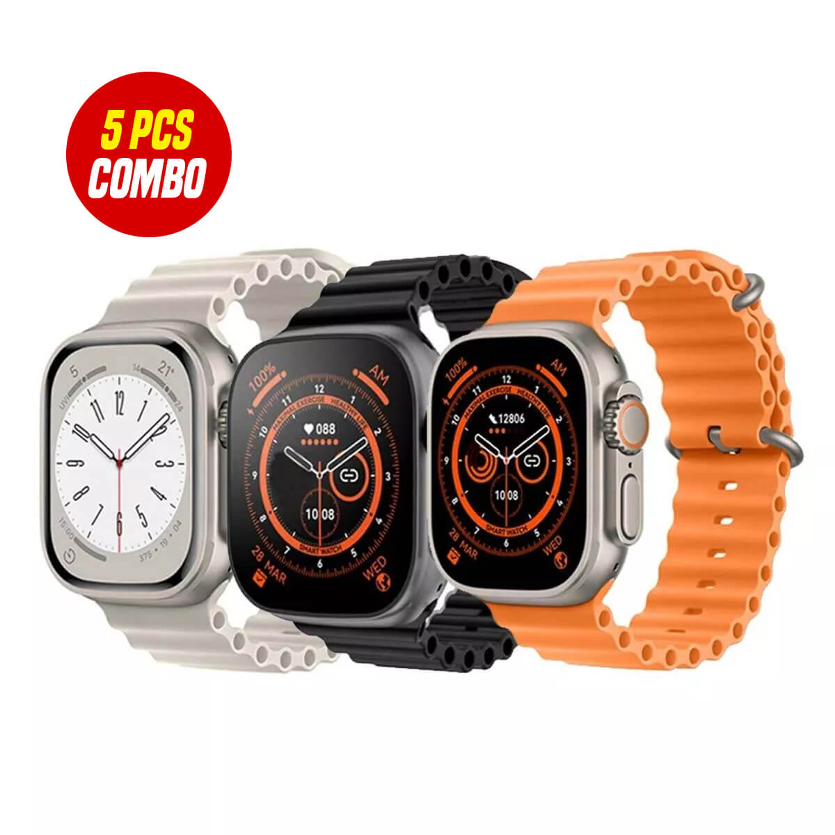 T900 Ultra Smartwatch 5 PCS Combo