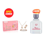 Keqiwear KW73 Mini Ladies Smartwatch (5 Pcs Combo Bundle + Perfume Free)