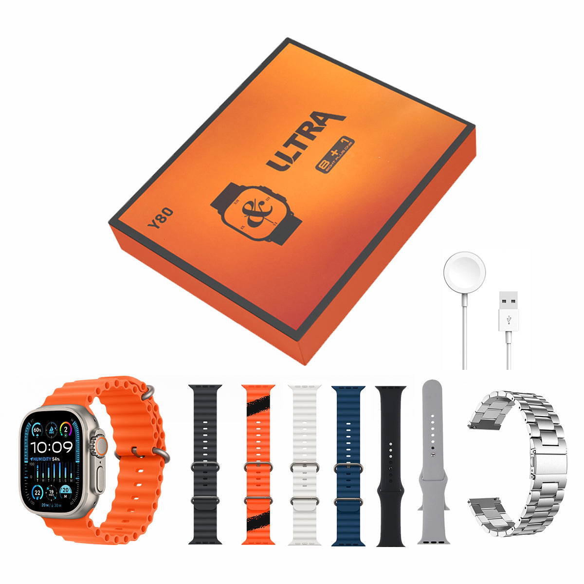 Y80 Ultra Smartwatch with 8+1 Strap