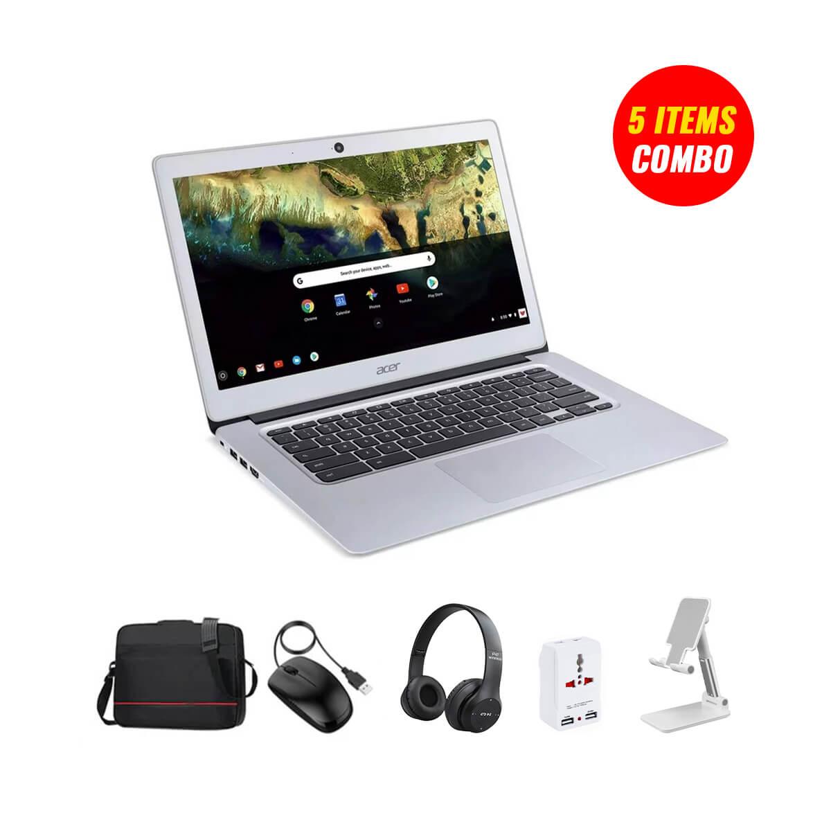 Used Acer Chromebook 14 CB3-431 4GB RAM + 32GB Memory (5 Items Combo Bundle)