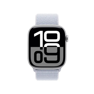 Apple Watch Series 10 46mm GPS Silver Aluminium Case with Blue Cloud Sport Loop