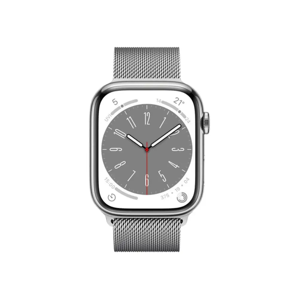 Apple Watch Series 8 45mm (GPS + Cellular) Silver Stainless Steel Case Silver Milanese Loop