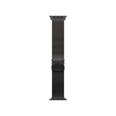 Apple Watch Ultra 3 49mm Black Titanium Case with Black Titanium Milanese Loop - M