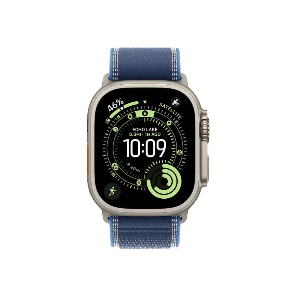 Apple Watch Ultra 3 49mm Natural Titanium Case Blue/Bright Blue Trail Loop - S/M