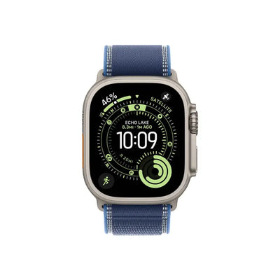 Apple Watch Ultra 3 49mm Natural Titanium Case Blue/Bright Blue Trail Loop - S/M