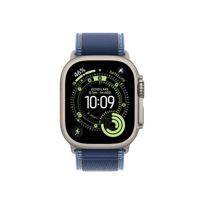 Apple Watch Ultra 3 49mm Natural Titanium Case Blue/Bright Blue Trail Loop - S/M