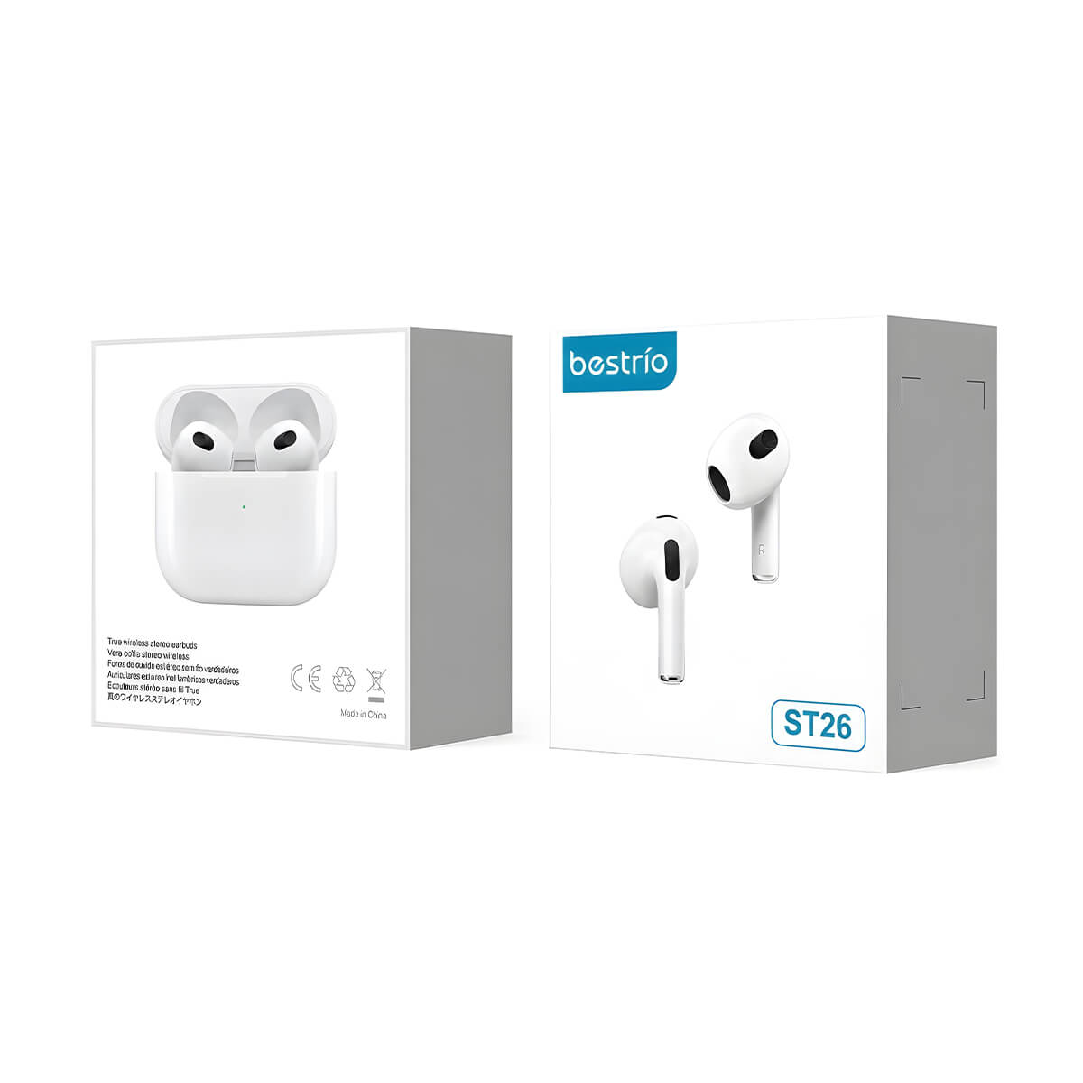 Bestrio ST26 True Wireless Earbuds - White