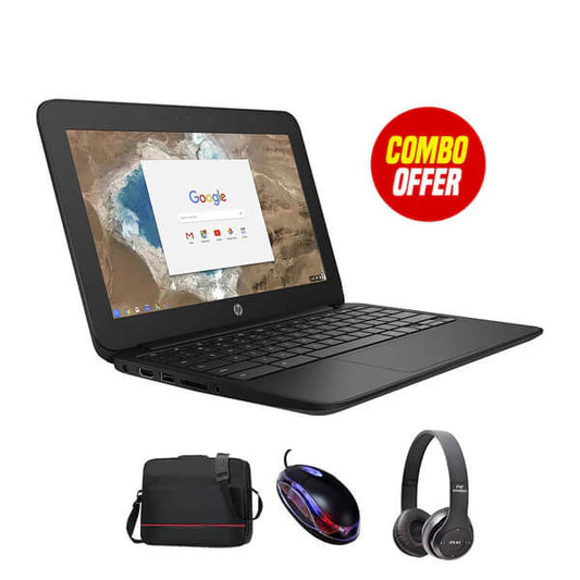 Used HP Chromebook G5 4GB RAM + 16GB Memory (3 Items Combo Bundle A)