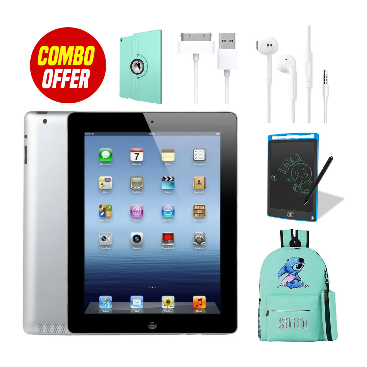 Used Apple iPad 2nd Gen Cellular (5 Items Combo Bundle B)