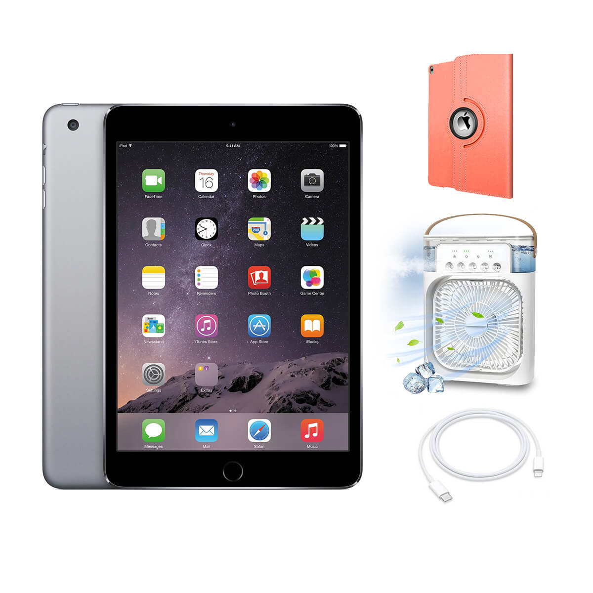 Used Apple iPad Mini 1st Gen Wi-Fi 16GB (3 Items Bundle Combo)