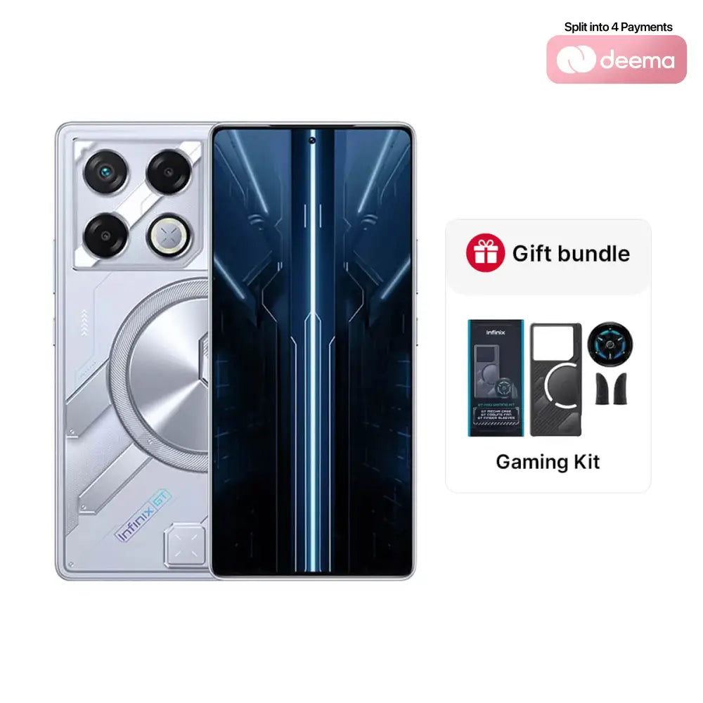 Infinix GT 20 Pro (12GB RAM + 256GB Memory) - Mecha Silver (FREE Gaming Kit)