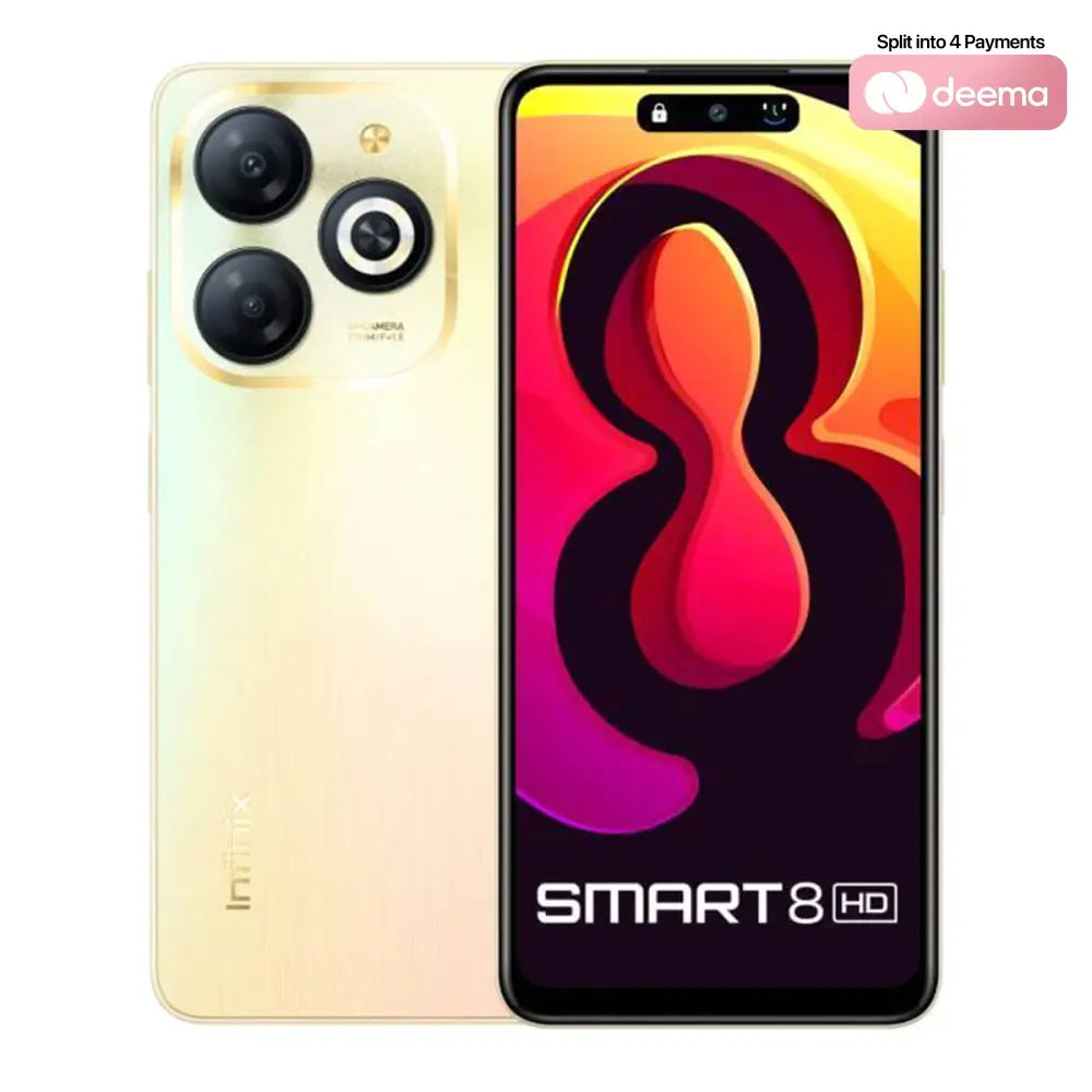 Infinix Smart 8 (6GB RAM (3 + 3) + 64GB Memory) - Shiny Gold