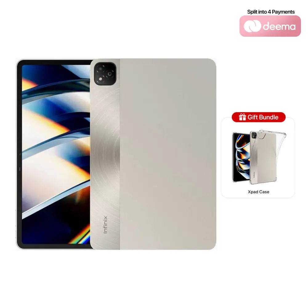 Infinix Xpad Wi-Fi (4GB RAM + 128GB Memory) - Titan Gold with Xpad Case