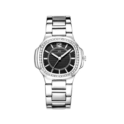 Kenneth Scott Women's Black Dial Analog Watch - K24507-SBSB