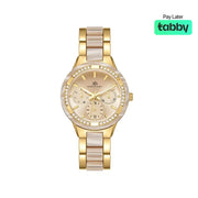 Kenneth Scott Ladies Gold Dial Multi Function Watch - K24604-GCCI