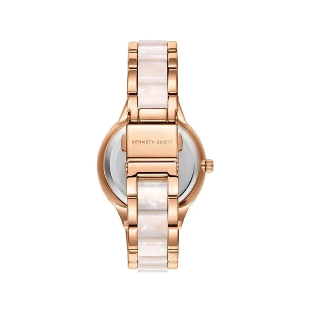 Kenneth Scott Ladies Rose Gold Dial Multi Function Watch - K24604-RCWW