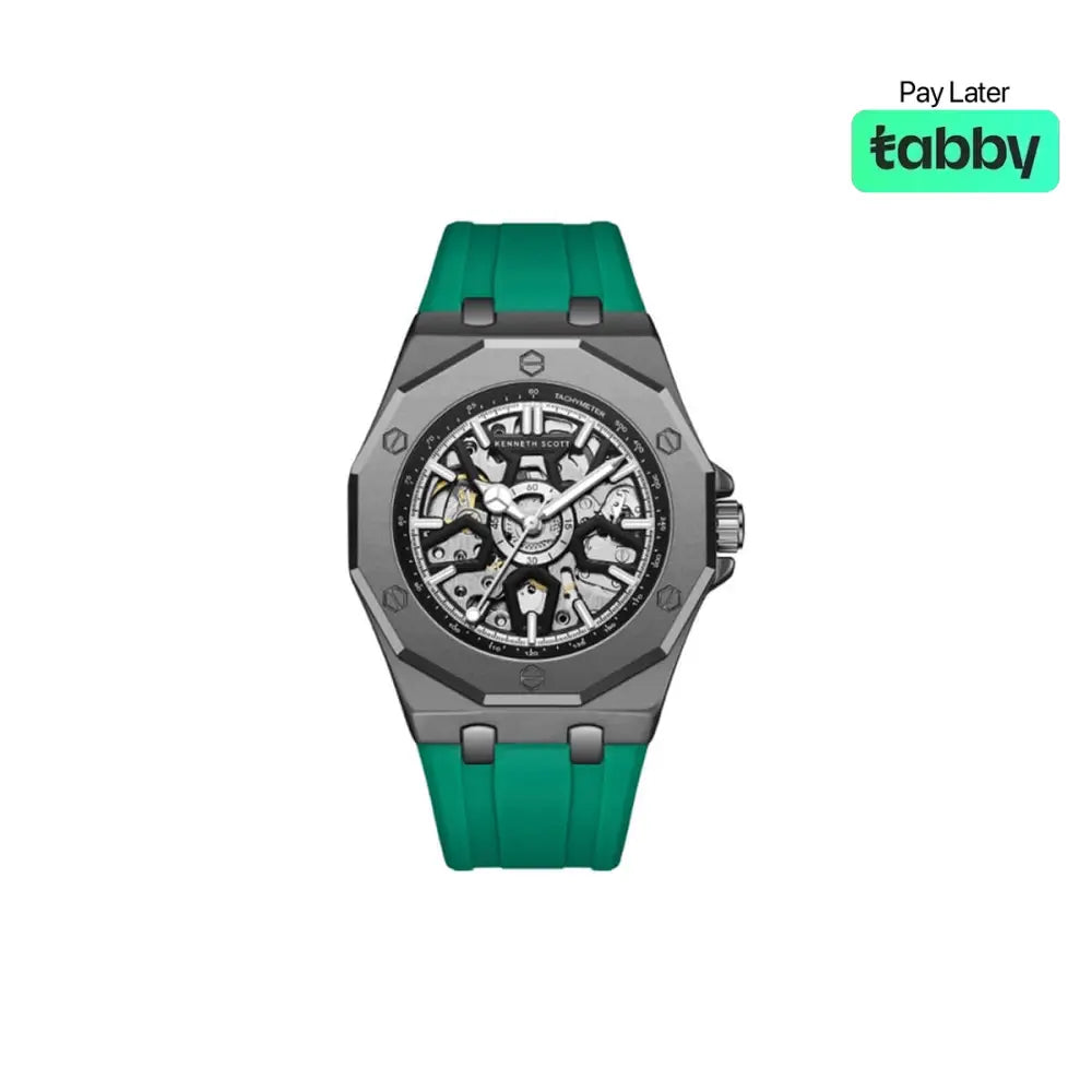 Kenneth Scott Men’s Automatic Black Dial Watch - K25301-XSHB