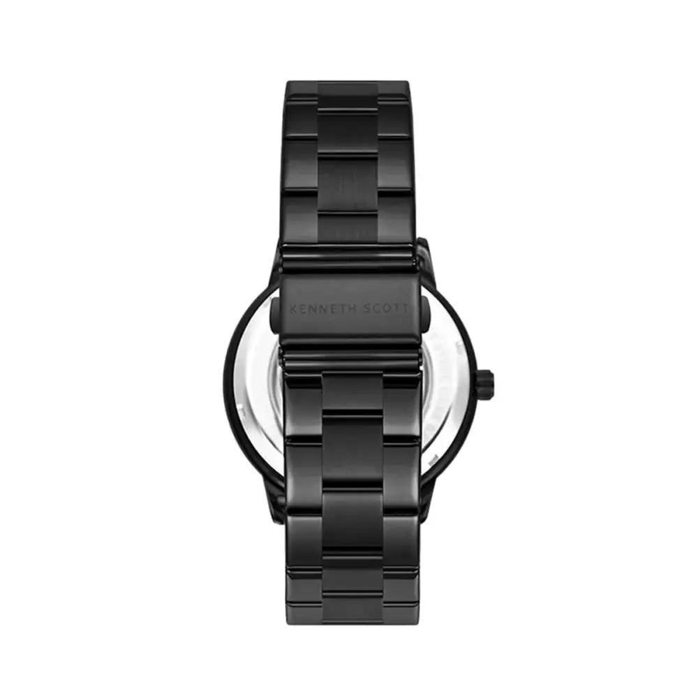 Kenneth Scott Men’s Black Dial Automatic Watch - K24324-BBBB