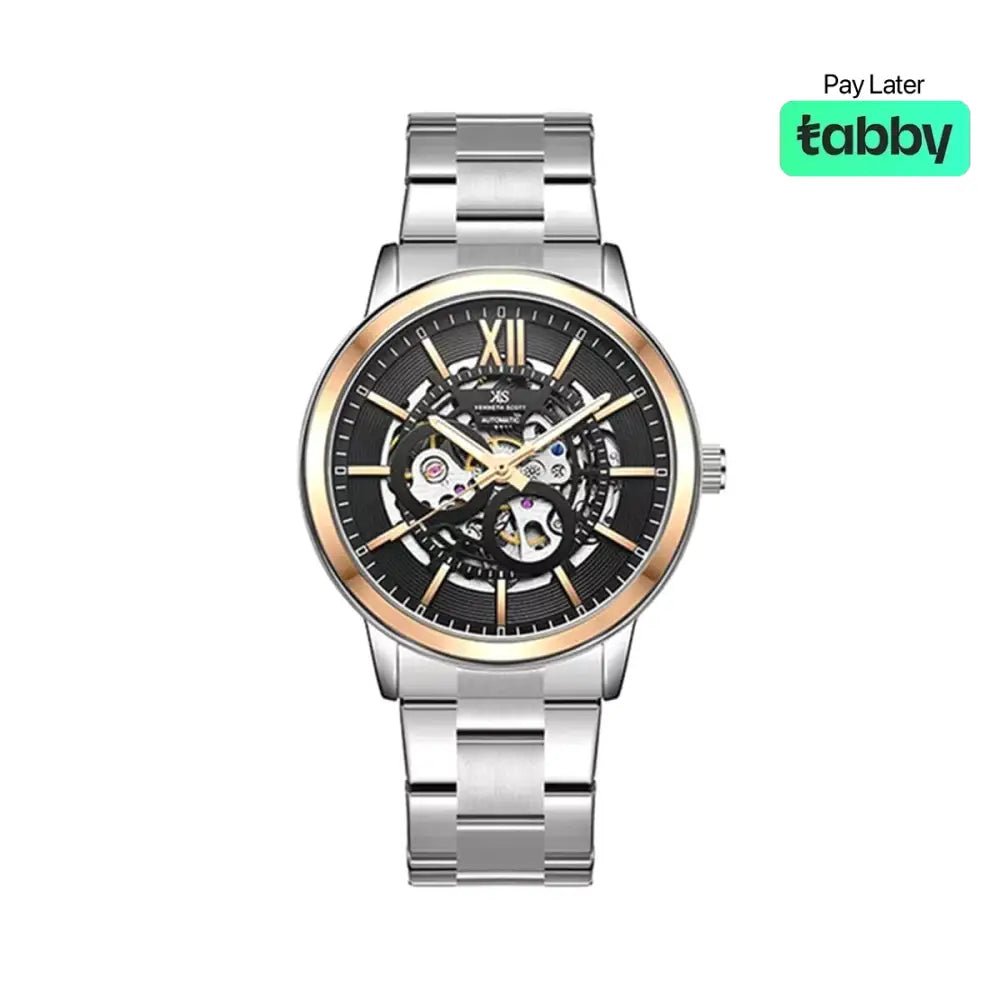 Kenneth Scott Men’s Blue Dial Automatic Watch - K24324-KBSN