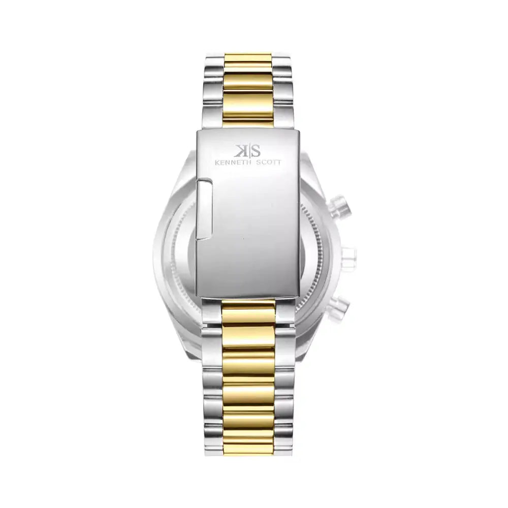 Kenneth Scott Men’s Chrono & Multi Function White Dial Watch - K23150-TBTW