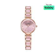 Kenneth Scott Women’s Pink & Rose Gold Analog Alloy Strap Watch K22531-KCPK