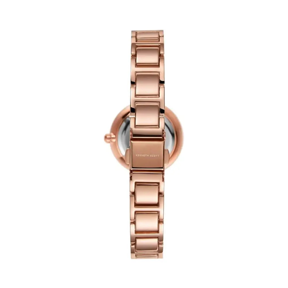 Kenneth Scott Women’s Pink & Rose Gold Analog Alloy Strap Watch K22531-KCPK