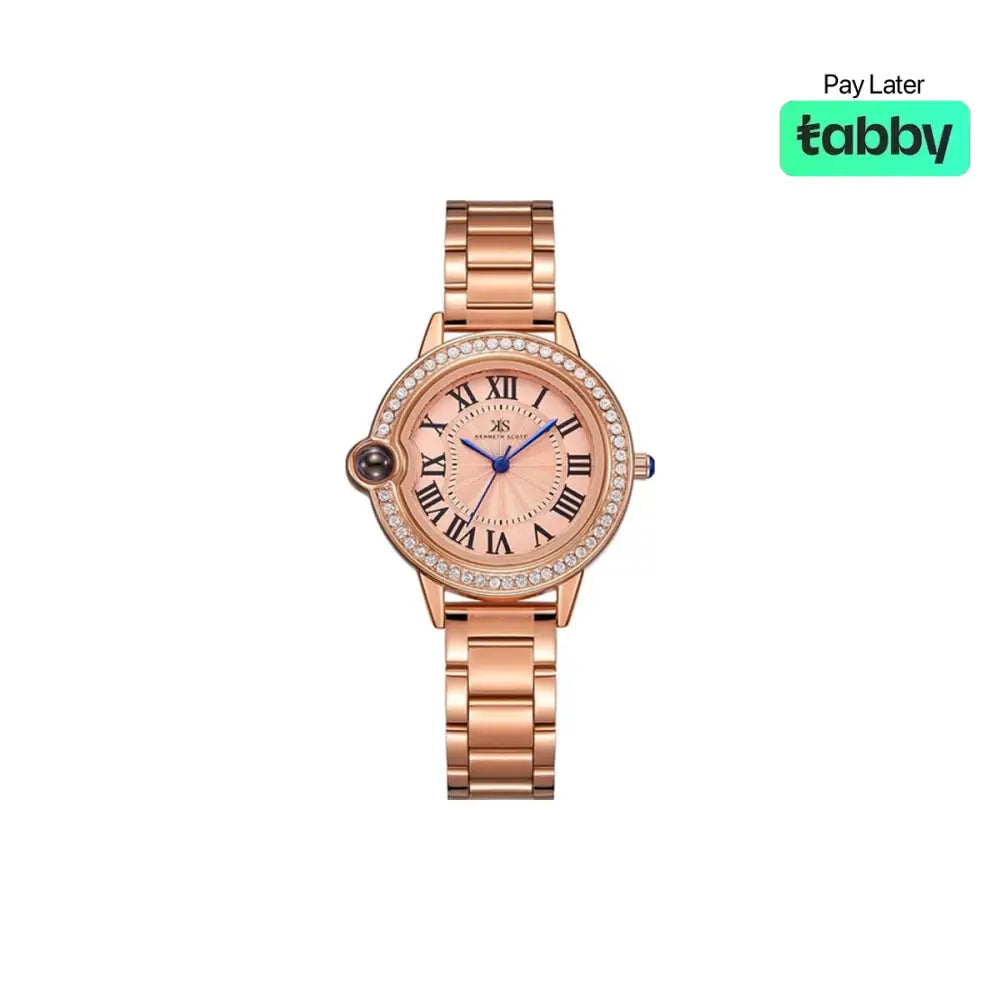 Kenneth Scott Women’s Rose Gold Dial Analog Watch - K22530-RBKK