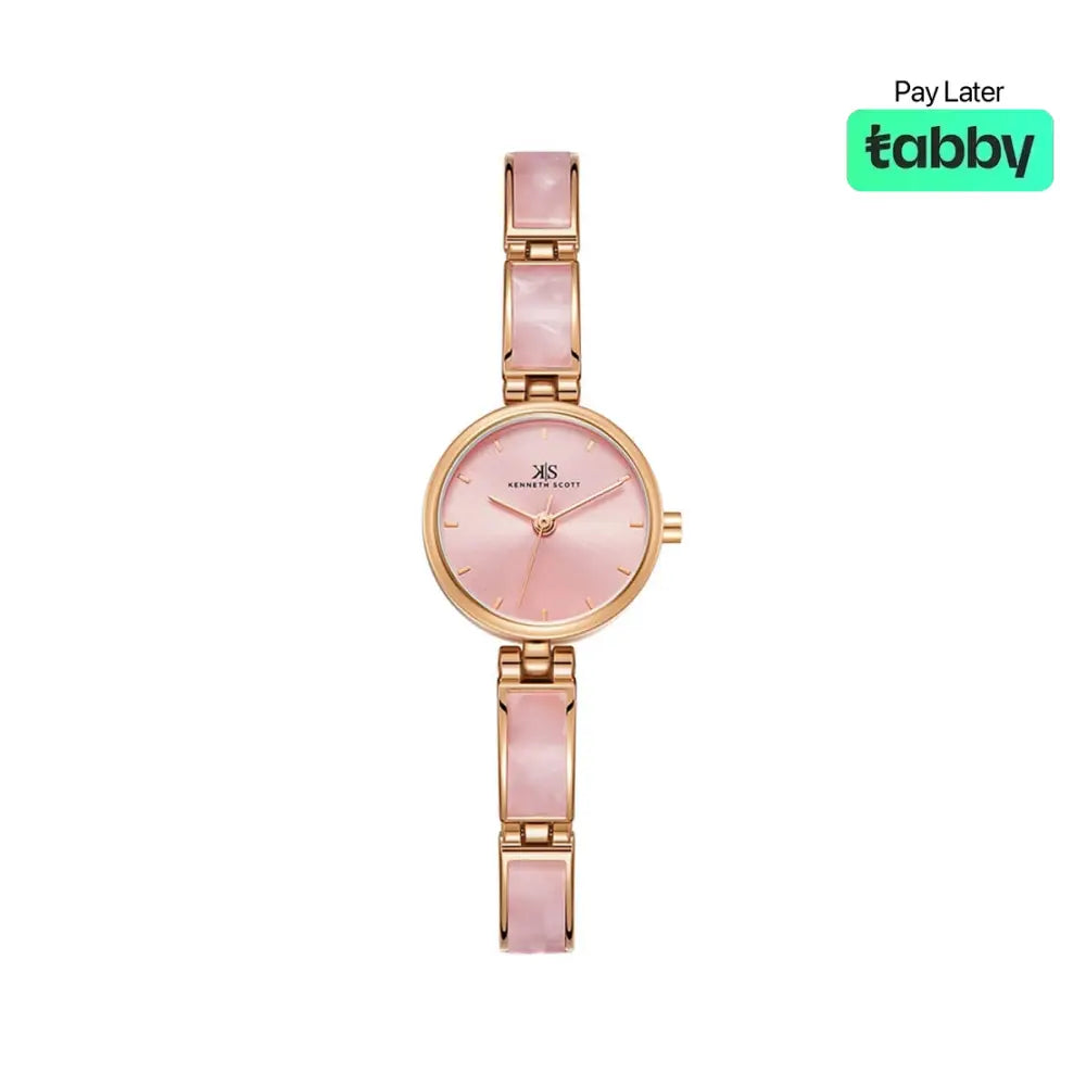Kenneth Scott Women’s Rose Gold Dial Analog Watch - K24502-RCPP