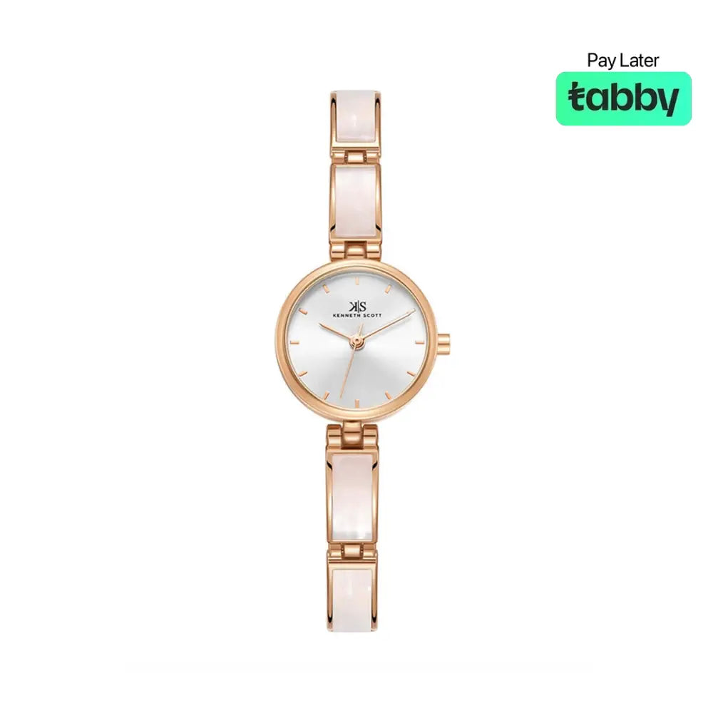 Kenneth Scott Women’s Rose Gold Dial Analog Watch - K24502-RCWW