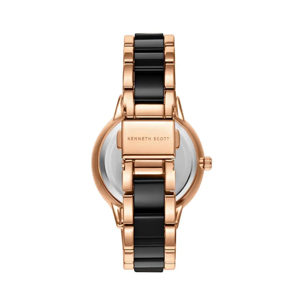 Kenneth Scott Women’s Rose Gold Dial Analog Watch - K24503-RCBM