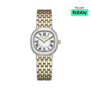 Lee Cooper Ladies 2H Function Silver Case Silver/Gold Metal Band MOP Dial LC08159.220