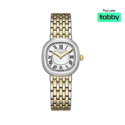 Lee Cooper Ladies 2H Function Silver Case Silver/Gold Metal Band MOP Dial LC08159.220