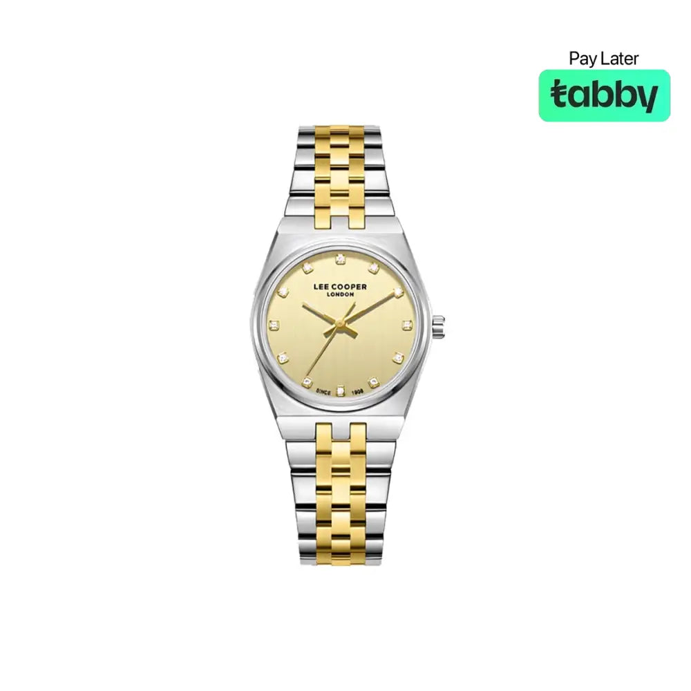Lee Cooper Women’s Analog Gold Dial Watch - LC08204.210