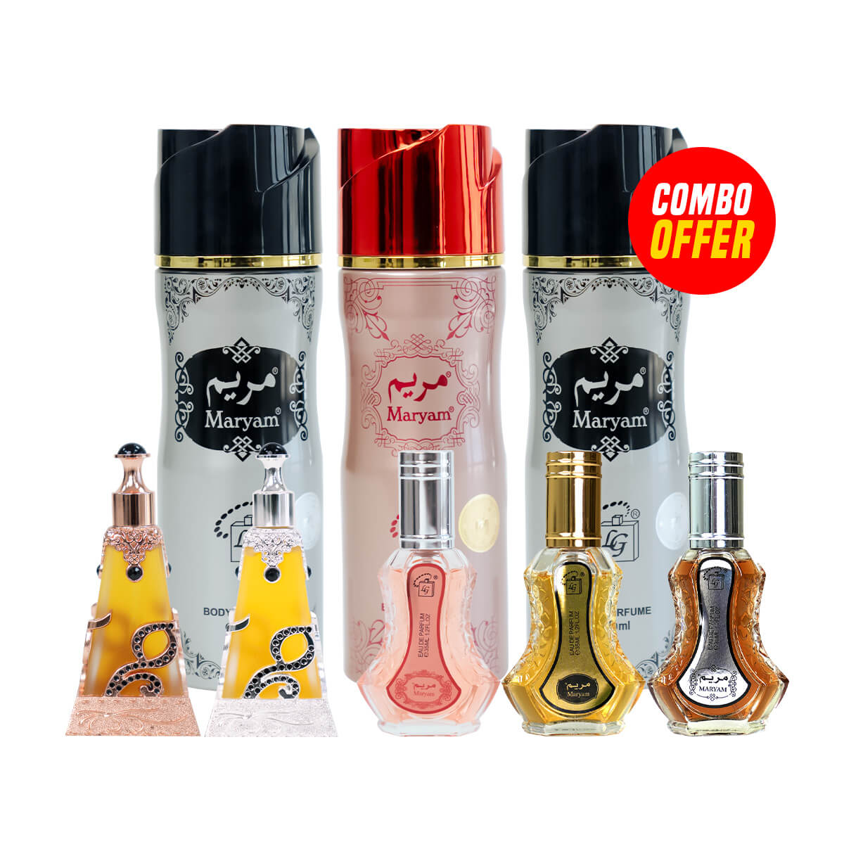 Maryam Perfume 8 PCS  Mix Bundle Combo