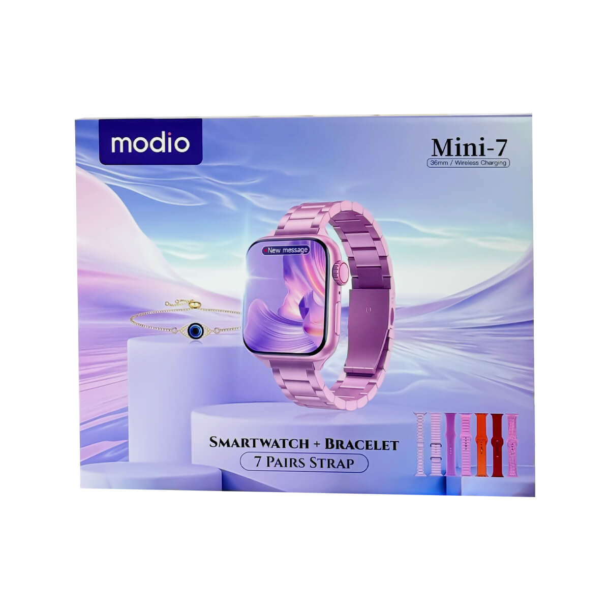 Modio Mini 7 Smartwatch and Bracelet with 7 Strap