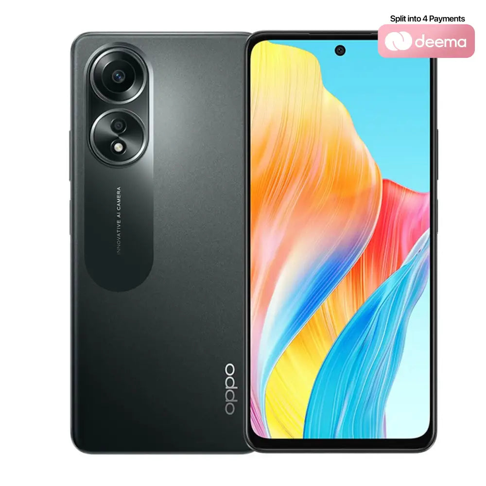 Oppo A58 (8GB RAM + 128GB Memory) - Glowing Black