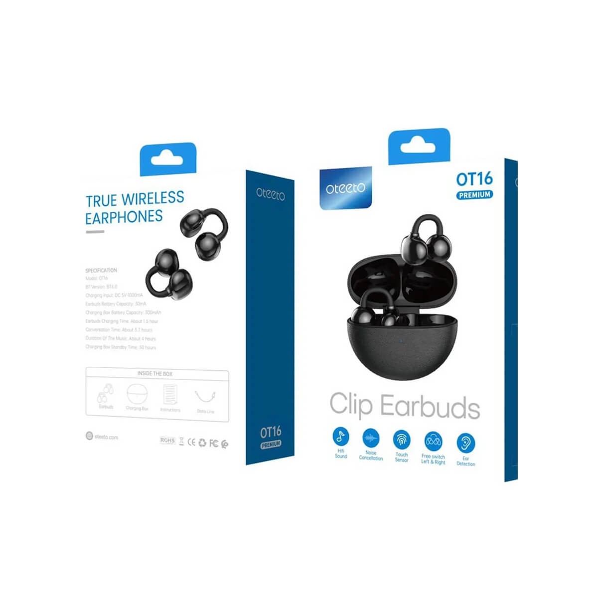 Oteeto Clip True Wireless Earbuds OT16 - Black