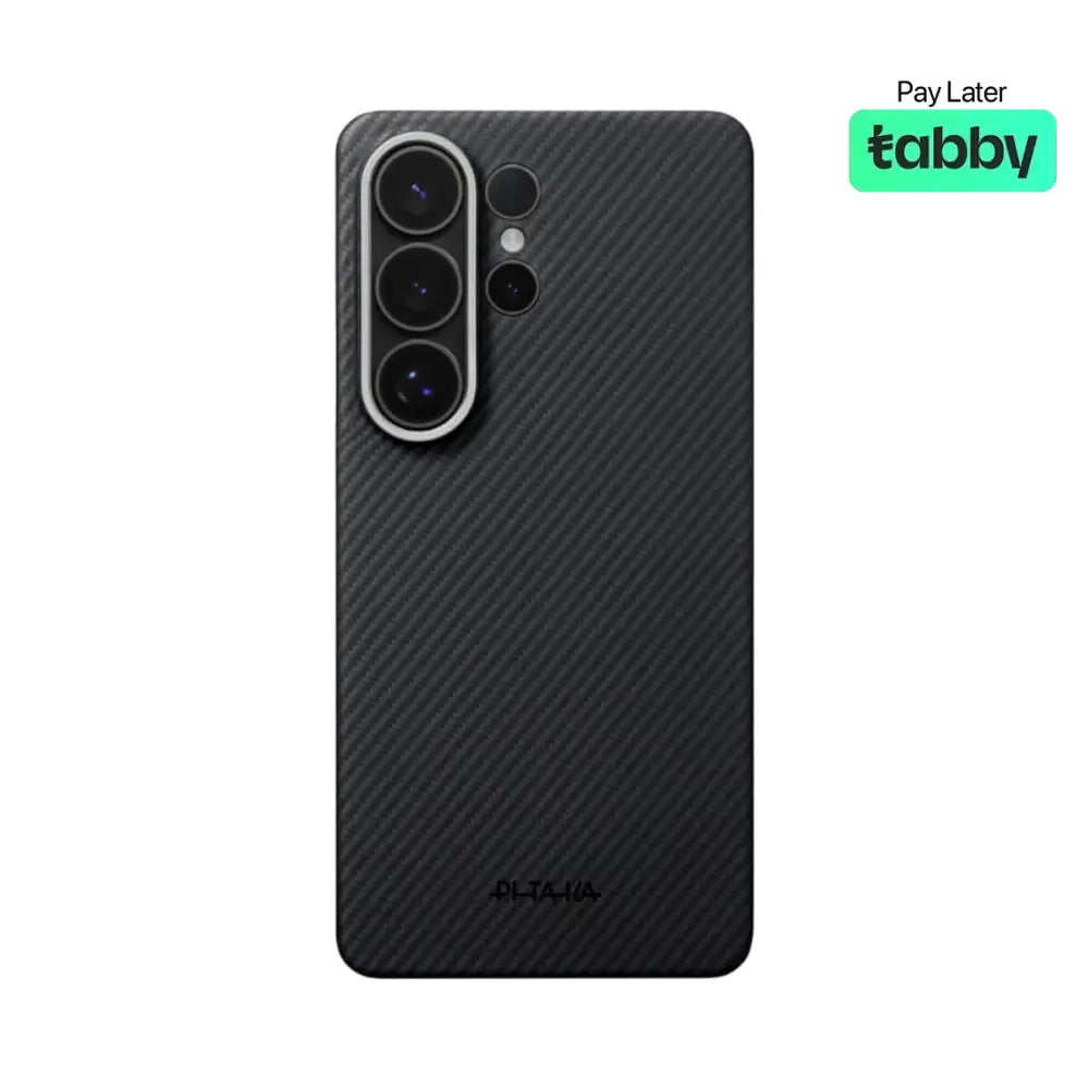 Pitaka Edge Ultra Slim Case with Aaron Button for Samsung S26 Ultra - Black/Grey