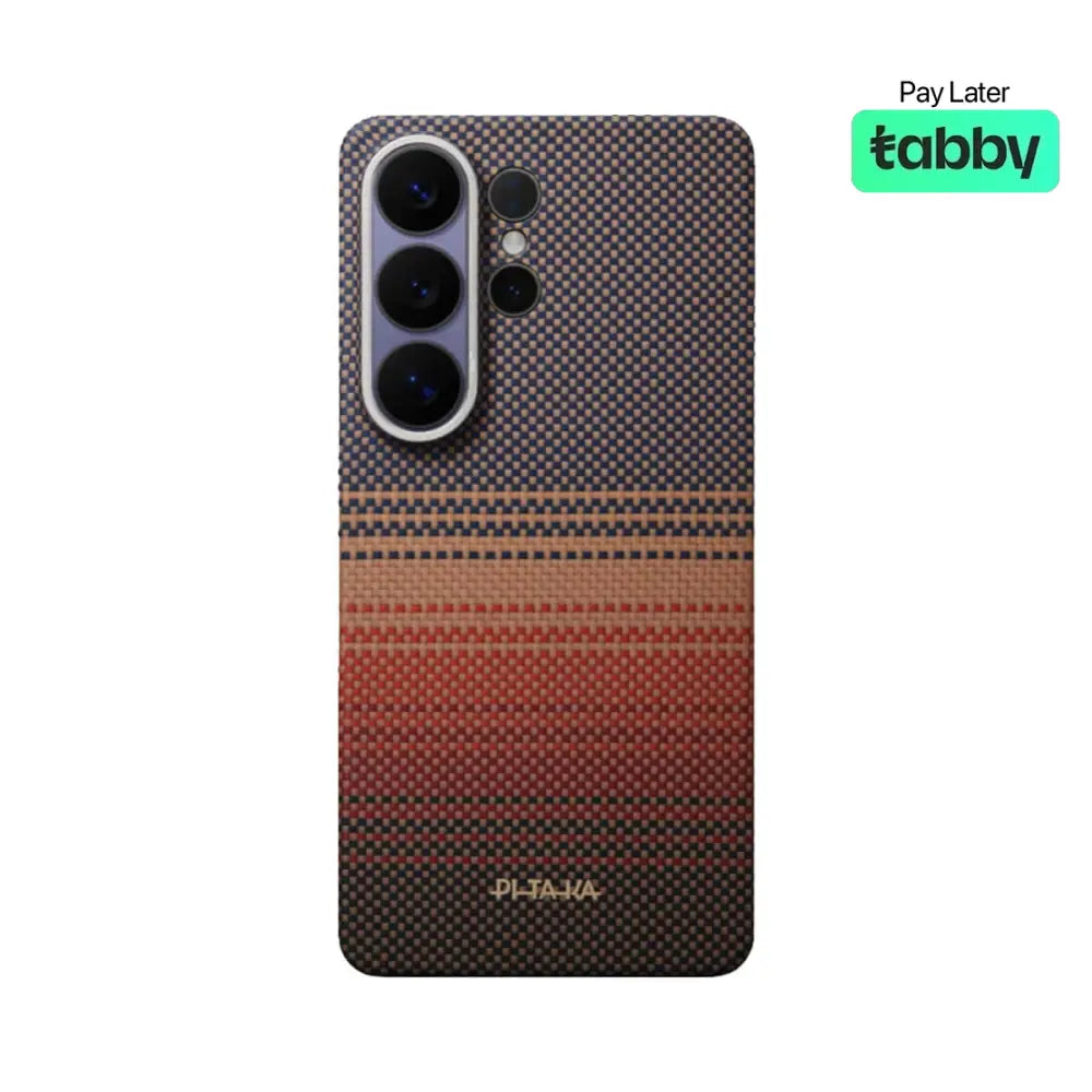 Pitaka Edge Ultra Slim Case with Aaron Button for Samsung S26 Ultra - Sunset