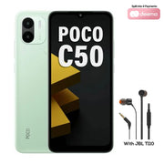 Poco C50 (2GB RAM + 32GB Memory) - Country Green with JBL Tune 110 Earphone