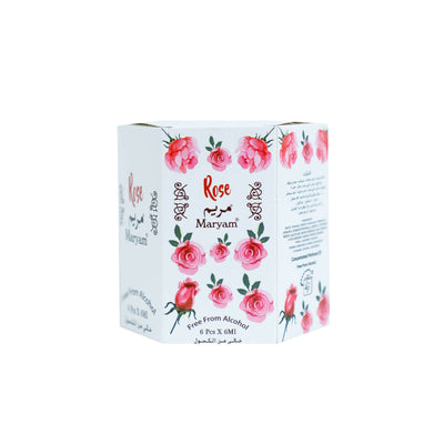 Maryam Roll-on Oil Free From Alcohol 6ml (Pack of 6) - Rose