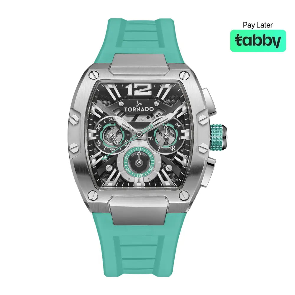 Tornado Xenith Multi Function Watch T23105-SSHB - Turquoise Black