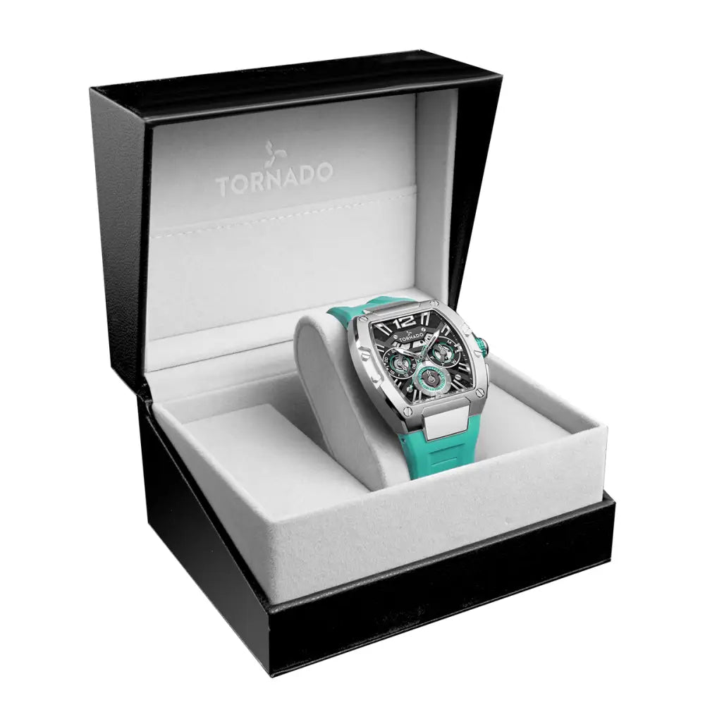 Tornado Xenith Multi Function Watch T23105-SSHB - Turquoise Black