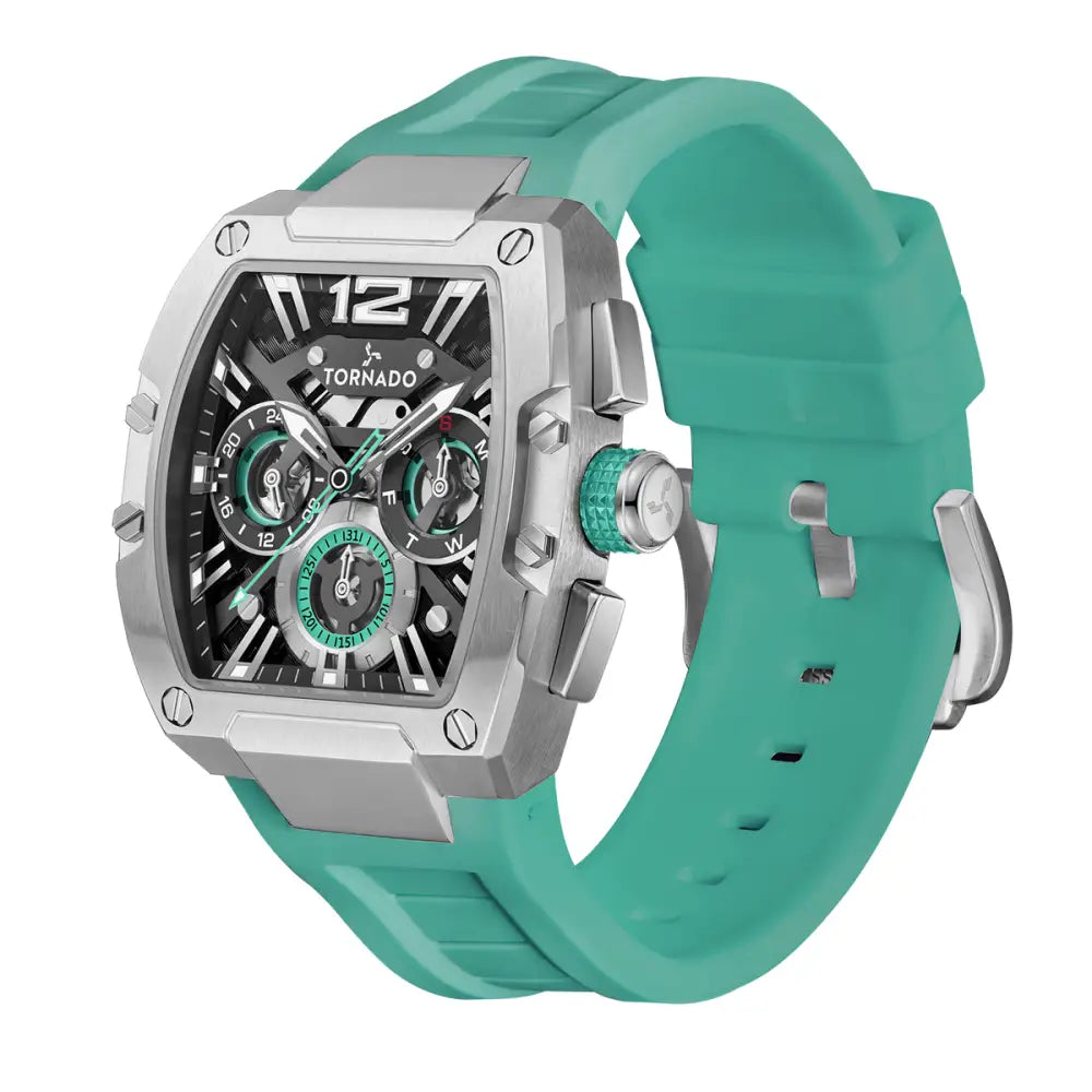 Tornado Xenith Multi Function Watch T23105-SSHB - Turquoise Black