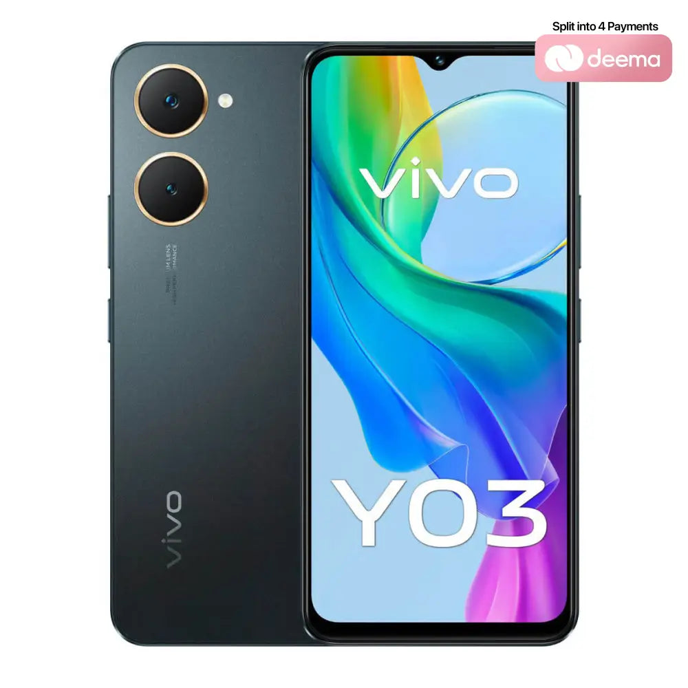 Vivo Y03 (8GB RAM (4 + 4) + 128GB Memory) - Space Black