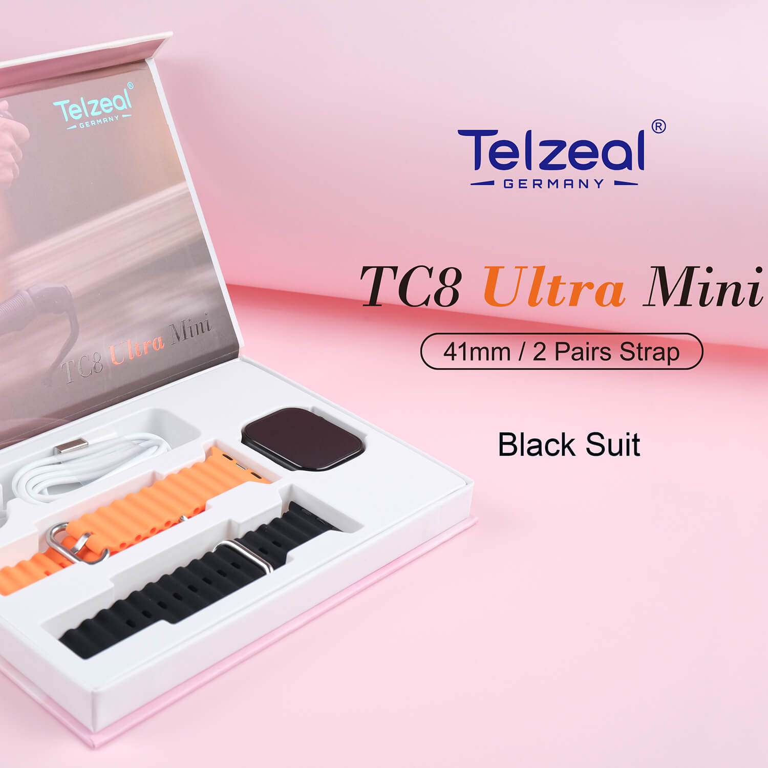 Telzeal TC8 Ultra Mini Smartwatch